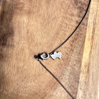 Vintage Large Oval Hoop Pendant Necklace Diamante Silver Grey Tone Costume Jewellery