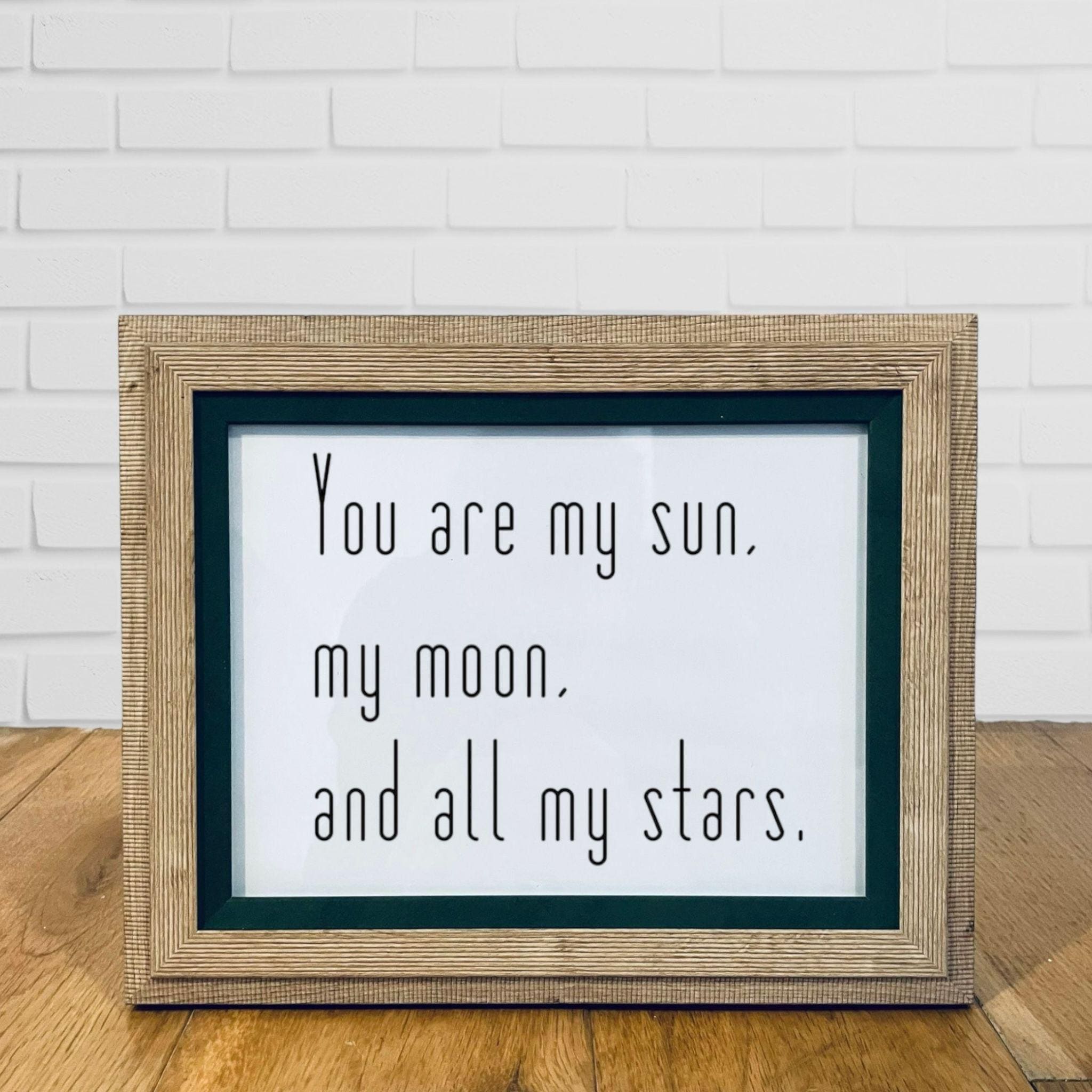 Natural Wood Framed Love Quote Print Valentine&#39;s Day Gift Friend Girlfriend Boyfriend Anniversar