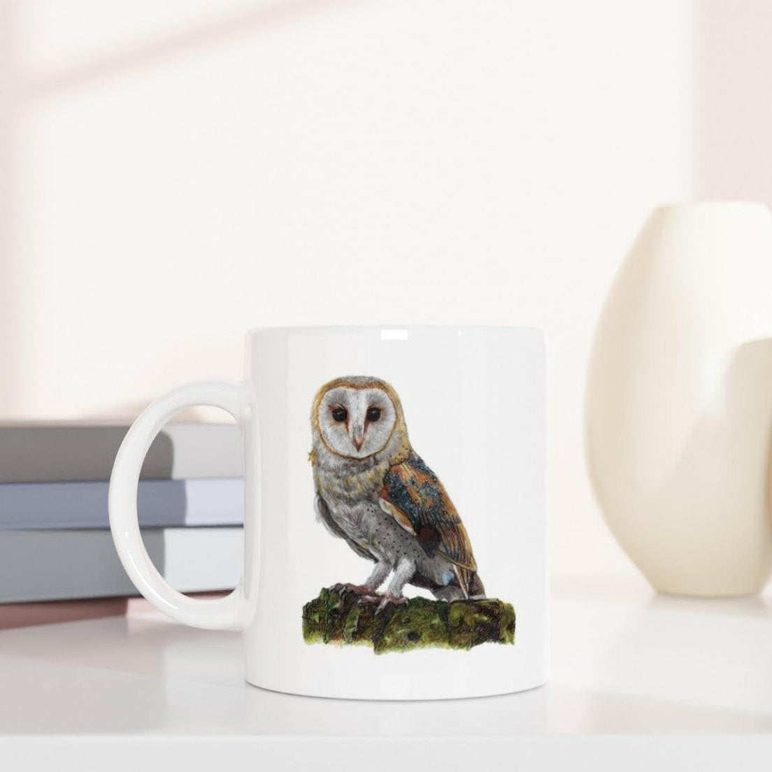 Barn Owl Mug – 11oz Ceramic Wildlife Coffee Cup