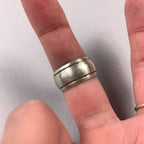 Vintage 925 Sterling Silver Double Ring Band Size N