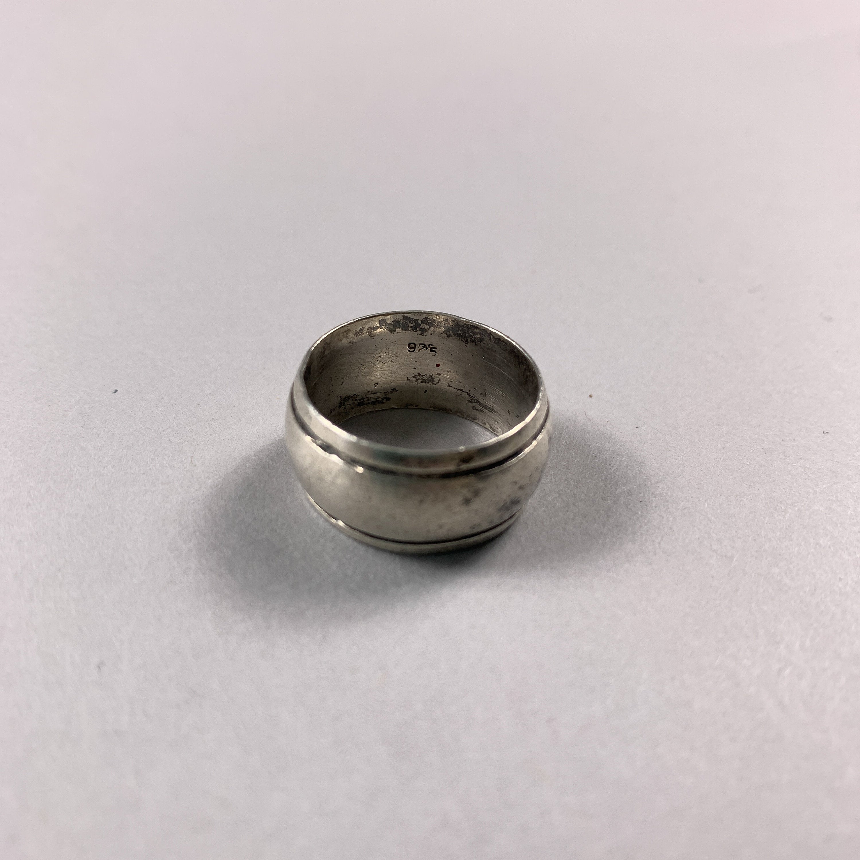 Vintage 925 Sterling Silver Double Ring Band Size N