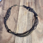 Vintage Egyptian Style Tribal Metallic Braid Necklace Costume Jewellery