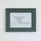 Rustic Green Framed Love Quote Print Valentine&#39;s Day Gift Friend Girlfriend Boyfriend Anniversar