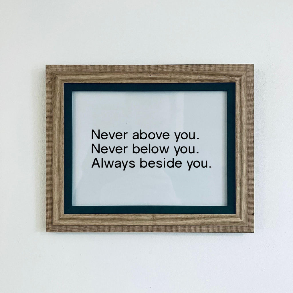 Natural Wood Framed Love Quote Print Valentine&#39;s Day Gift Friend Girlfriend Boyfriend Anniversar