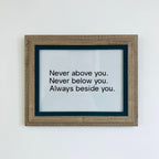 Natural Wood Framed Love Quote Print Valentine&#39;s Day Gift Friend Girlfriend Boyfriend Anniversar
