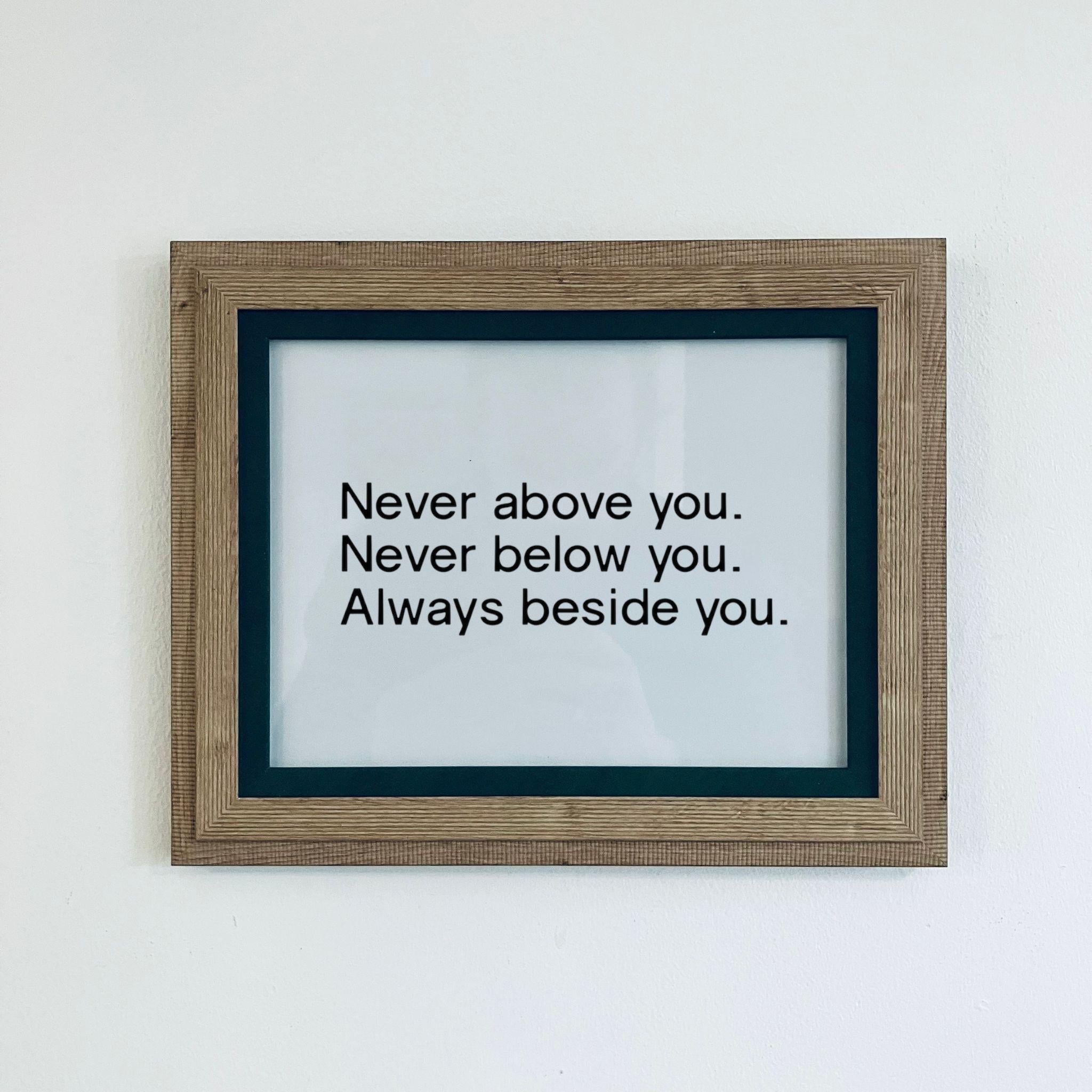 Natural Wood Framed Love Quote Print Valentine&#39;s Day Gift Friend Girlfriend Boyfriend Anniversar