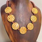 Vintage Handmade Chunky Ethnic Tribal Beaded Necklace Costume Jewellery