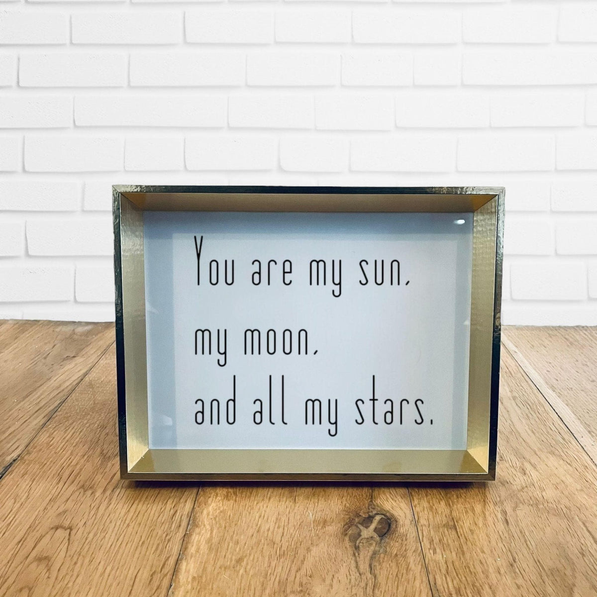 Retro Gold Framed Love Quote Print Valentine&#39;s Day Gift Friend Girlfriend Poem Anniversary Wall