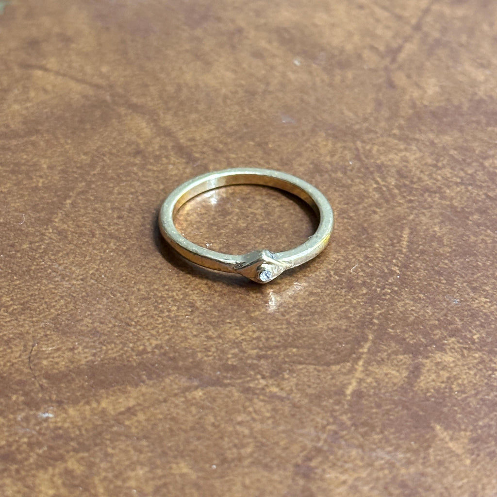 Vintage Stackable Signet Ring Collection Silver/Gold Tone Ring Bundle 4 Pieces - Size P