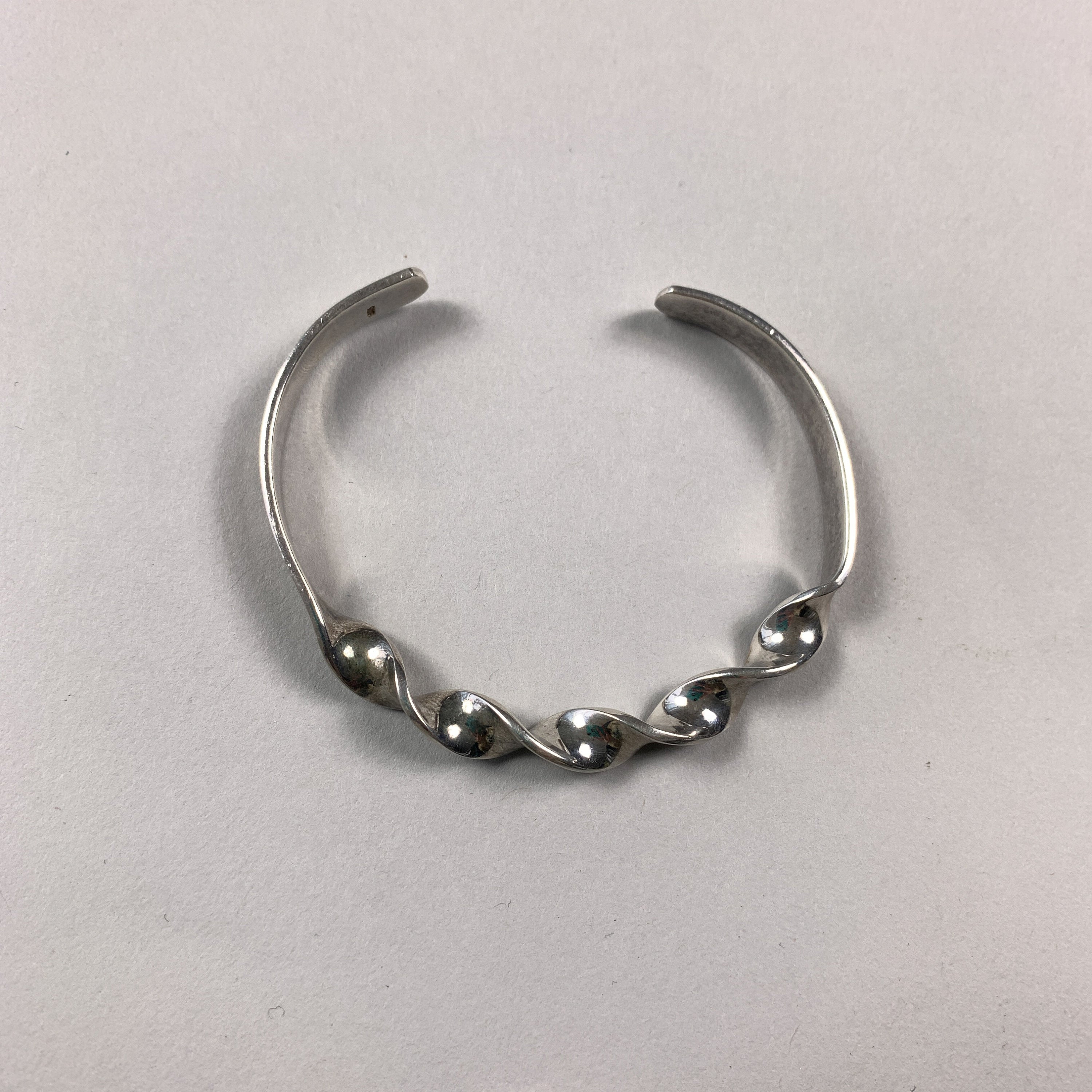 Vintage 925 Sterling Solid Silver Twist Bracelet Hallmarked
