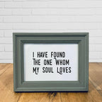 Rustic Green Framed Love Quote Print Valentine&#39;s Day Gift Friend Girlfriend Boyfriend Anniversar