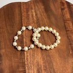 Vintage Classic Pearl 2 Pieces Bracelet Collection Bundle Unique Gift