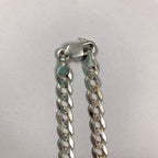 Vintage 925 Sterling Solid Silver Chunky Choker Flat Link Chain Necklace 50cm