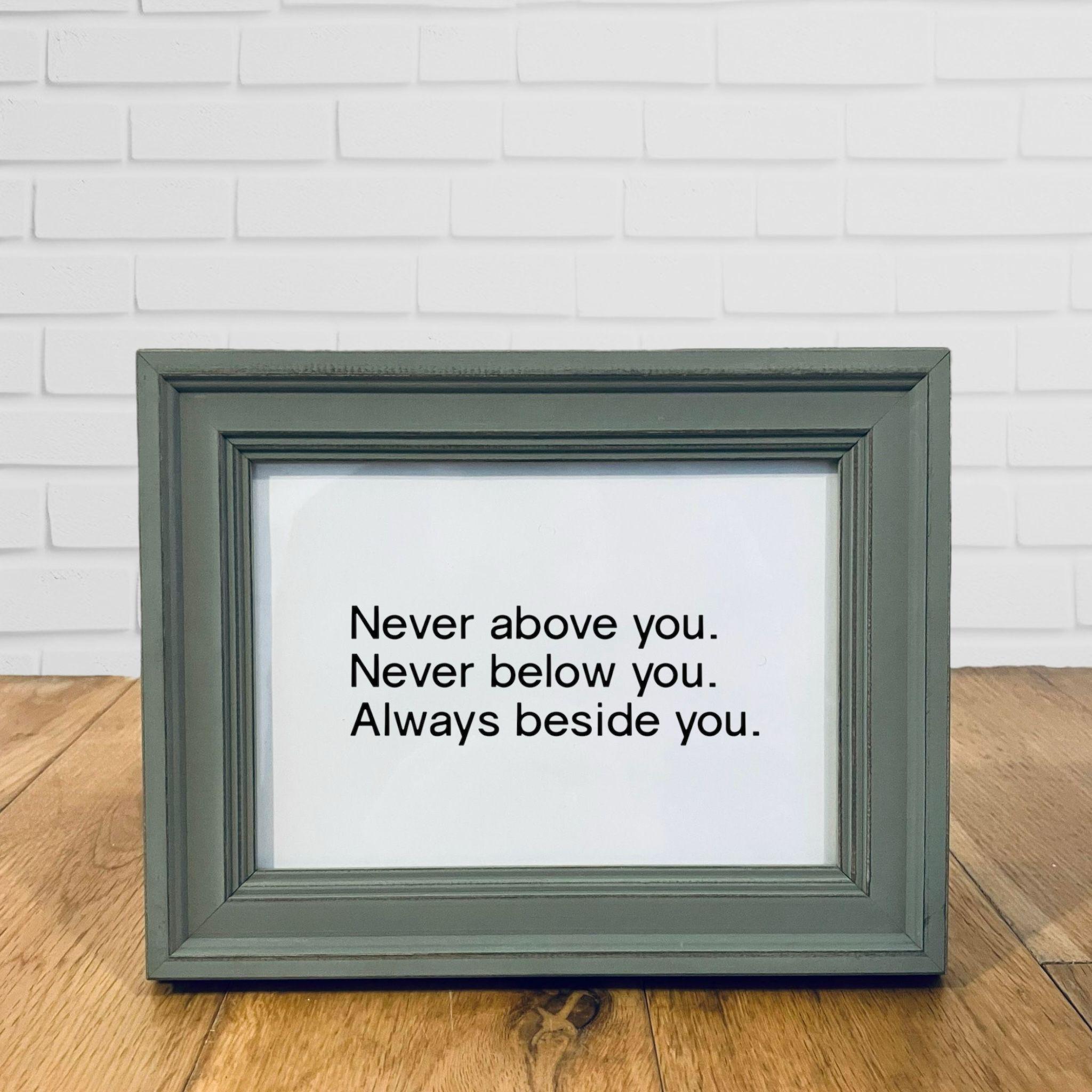 Rustic Green Framed Love Quote Print Valentine&#39;s Day Gift Friend Girlfriend Boyfriend Anniversar