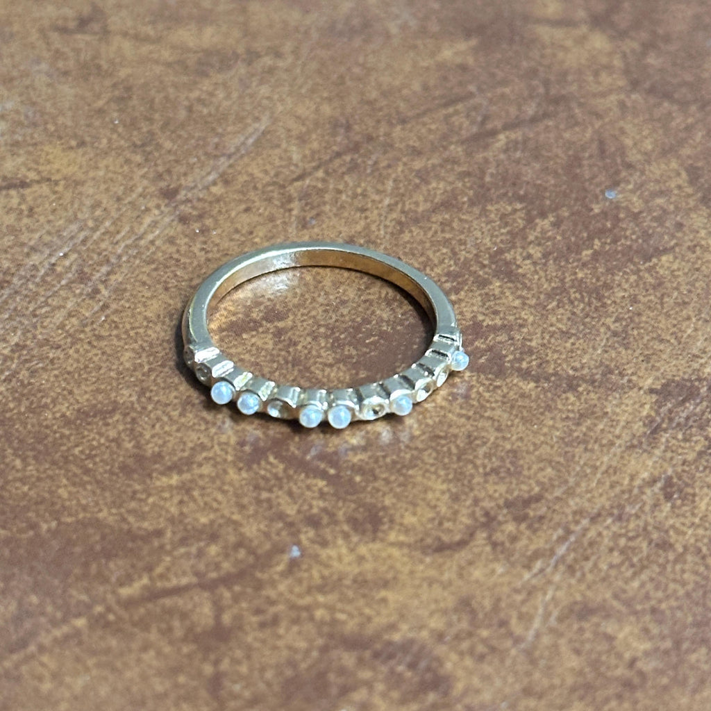 Vintage Stackable Party Ring Collection Bundle 4 Pieces Costume Rings - Size N 1/2 - O
