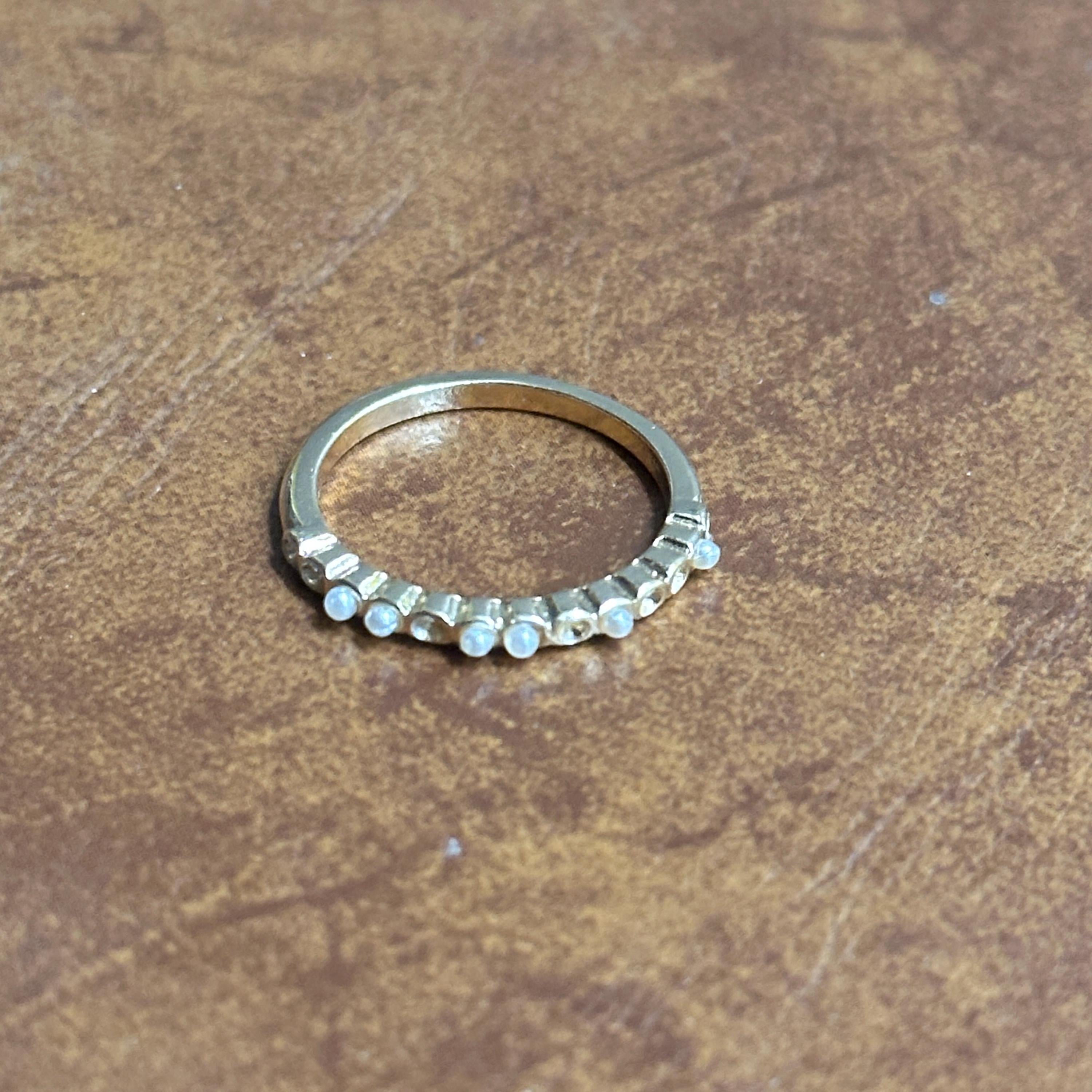Vintage Stackable Party Ring Collection Bundle 4 Pieces Costume Rings - Size N 1/2 - O