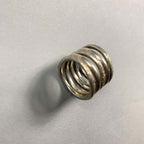 Vintage Unique 925 Sterling Solid Silver Multi Band Textured Ring - Size L 1/2