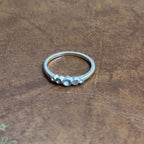 Vintage Stackable Gemstone Ring Collection Bundle Silver/Gold Tone 4 Pieces Costume Jewellery - Size
