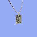 death tarot card pendant necklace