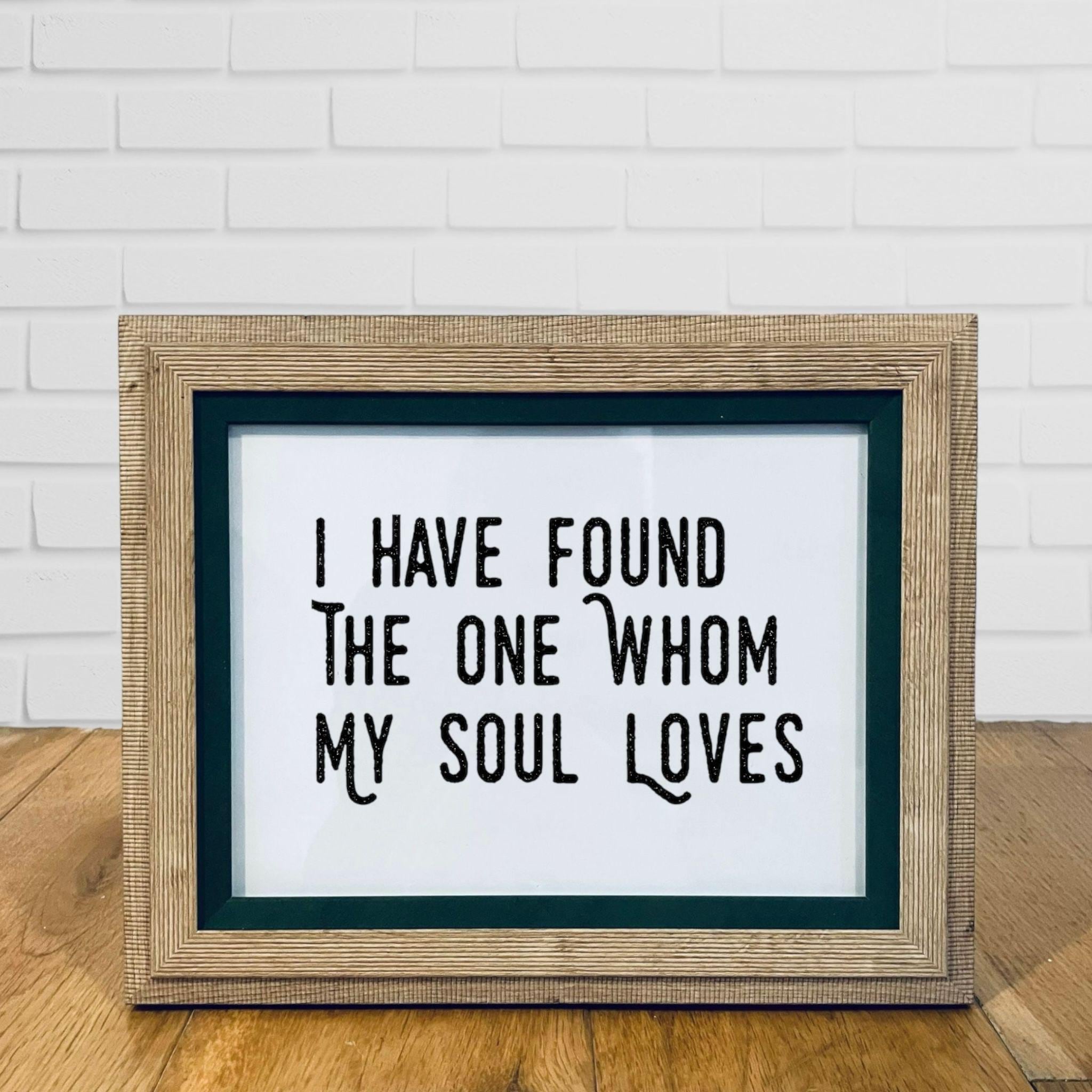 Natural Wood Framed Love Quote Print Valentine&#39;s Day Gift Friend Girlfriend Boyfriend Anniversar