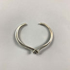 Vintage 925 Sterling Silver Wave Modernist Split Band Cuff Bangle