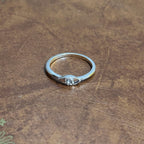 Vintage Classic Evening Silver/Gold Tone Ring Collection Stackable Ring Bundle 4 Pieces - Size S 1/2