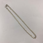 Vintage 925 Sterling Solid Silver Chunky Choker Flat Link Chain Necklace 50cm