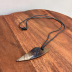 Vintage Ethnic Tribal Metal Tooth Surfer Choker Necklace