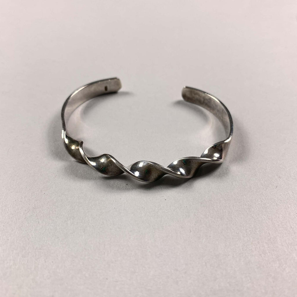 Vintage 925 Sterling Solid Silver Twist Bracelet Hallmarked