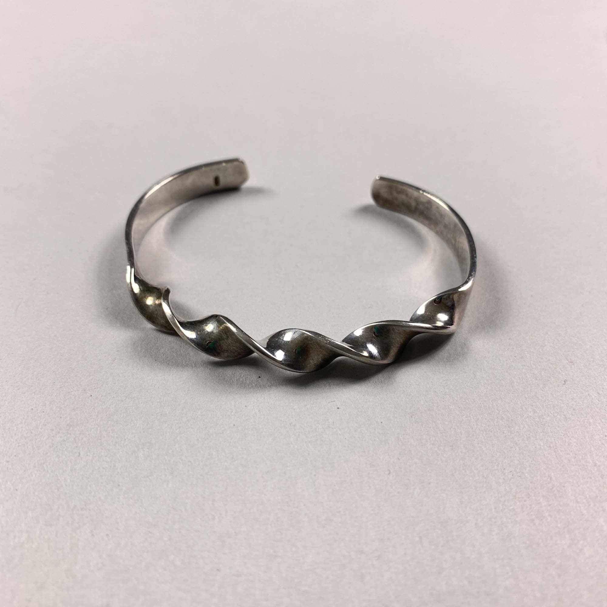 Vintage 925 Sterling Solid Silver Twist Bracelet Hallmarked