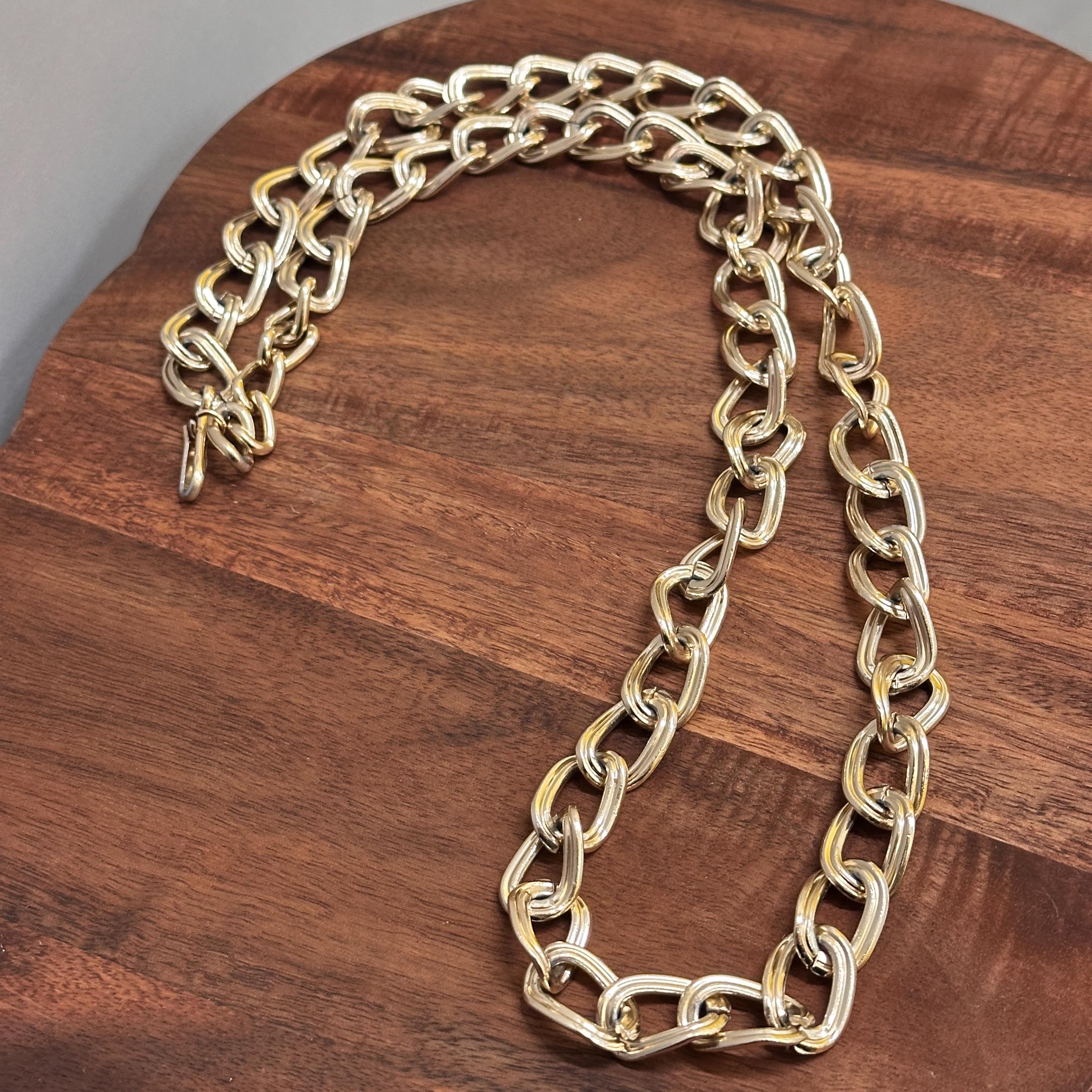 Vintage Classic Gold Tone Chain Link Necklace Costume Jewellery