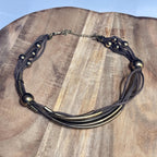 Vintage Egyptian Style Tribal Metallic Braid Necklace Costume Jewellery