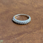 Vintage Stackable Gemstone Ring Collection Party Costume Jewellery 4 Pieces - Size Q 1/2