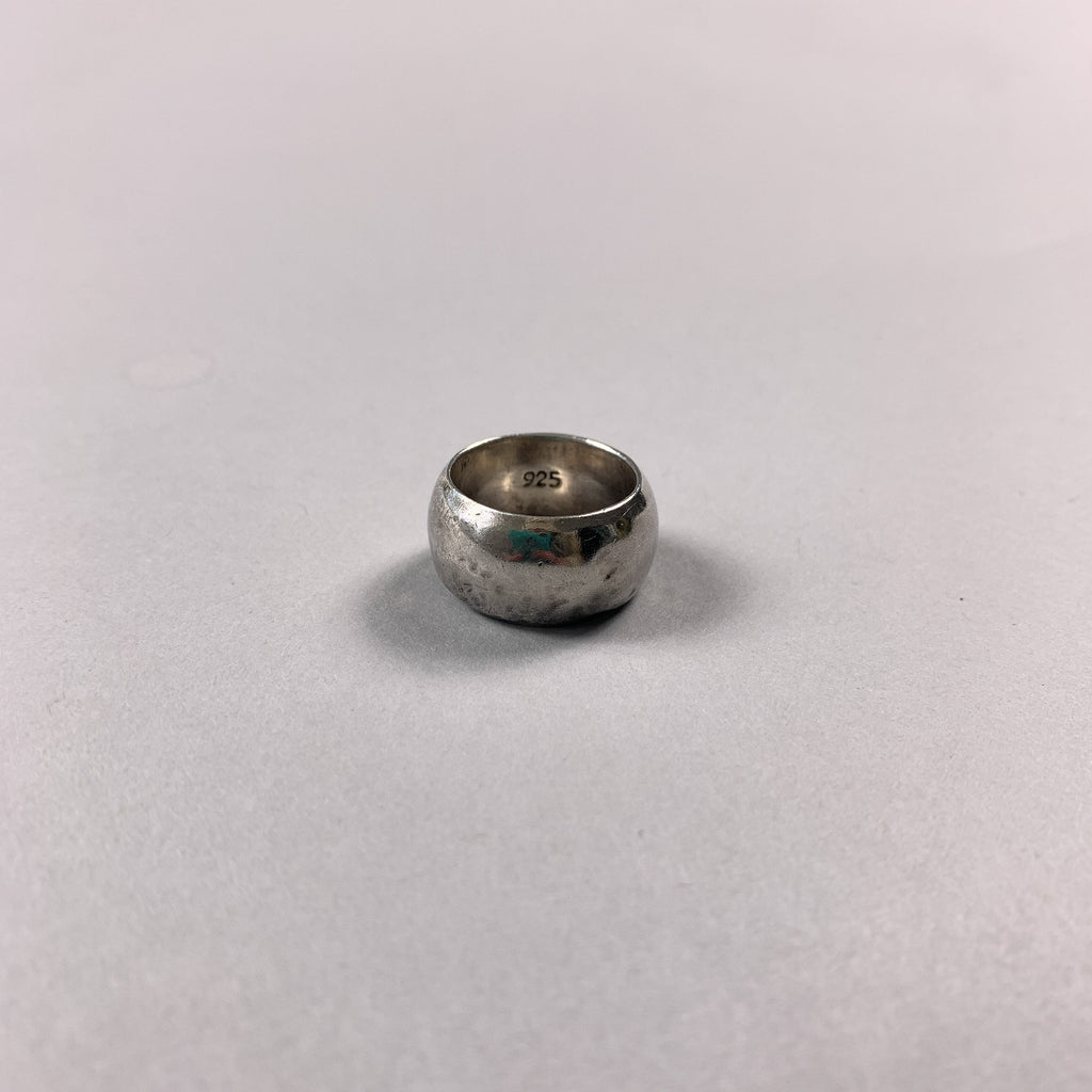 Vintage Unisex 925 Sterling Silver Plain Ring Band Size N