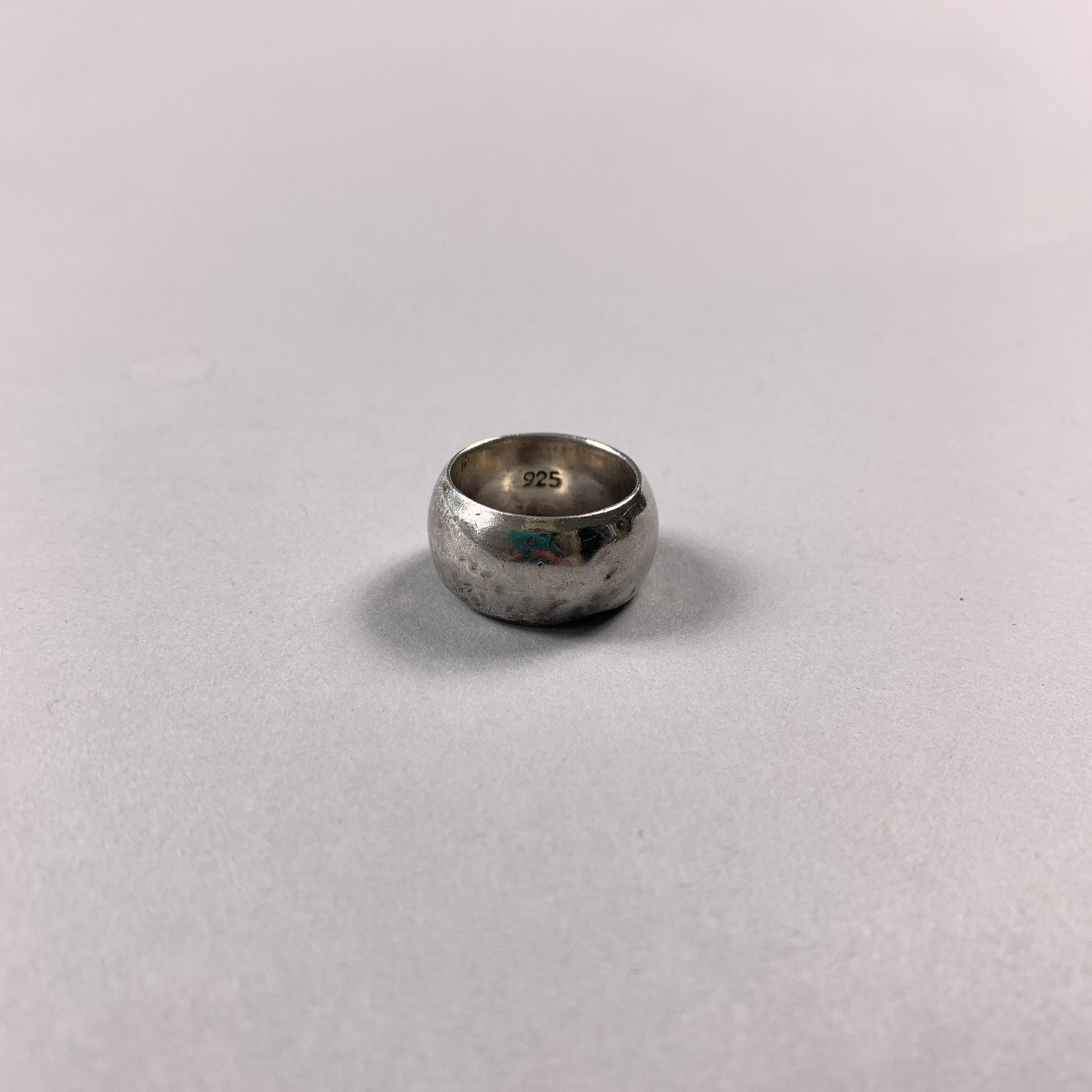Vintage Unisex 925 Sterling Silver Plain Ring Band Size N