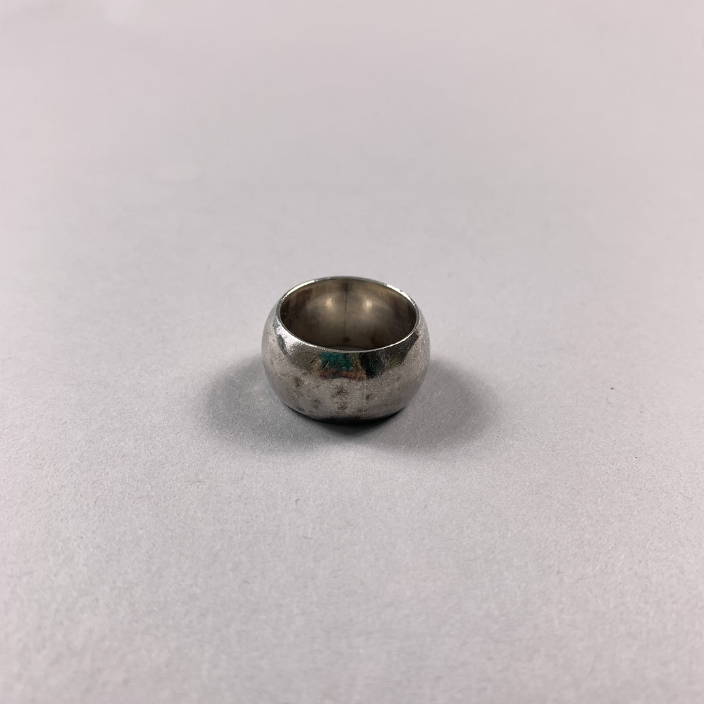 Vintage Unisex 925 Sterling Silver Plain Ring Band Size N